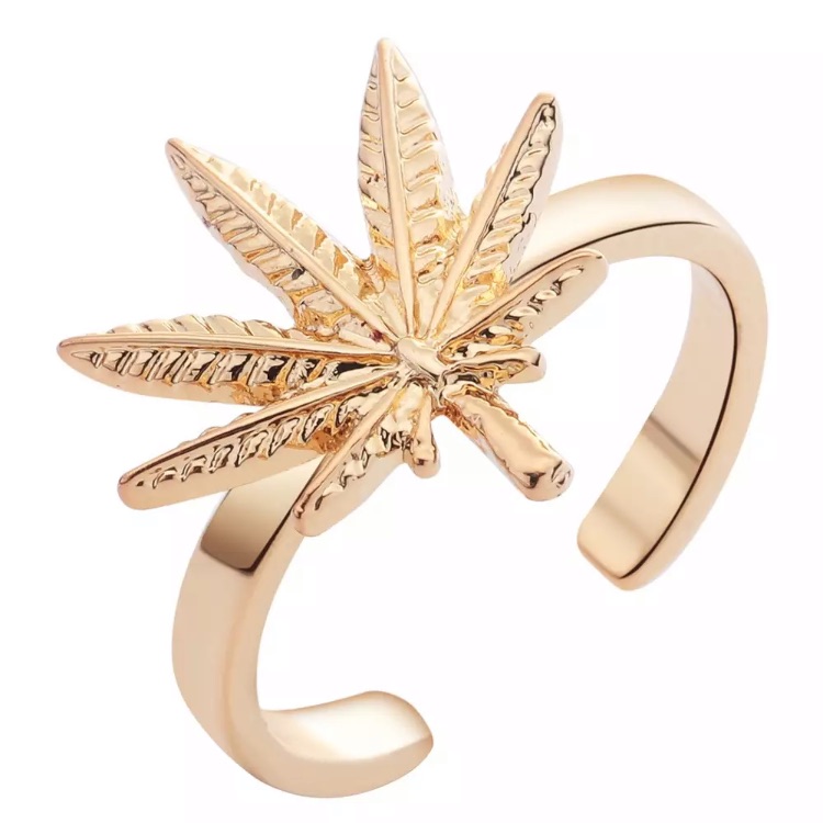 Delicate Leaf Adjustable Ring
